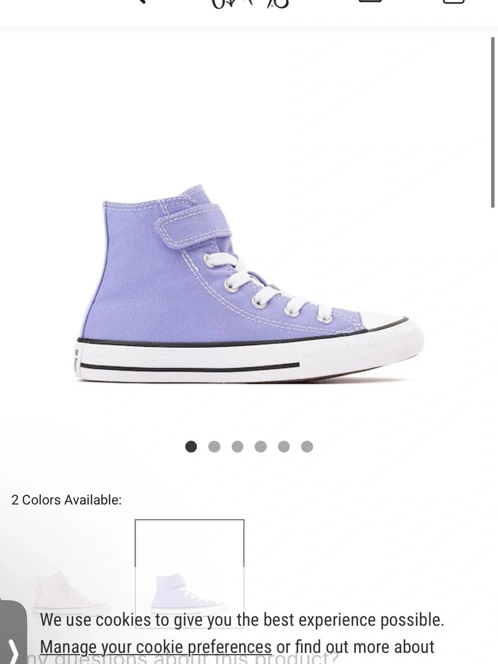 New NIB Kids High-Top Canvas Sneakers Very Peri Sz 12